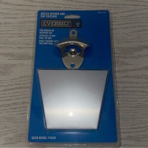 NEW✨Everbilt Bottle Opener and Cap Catcher, Satin Nickel Finish NEW SEALED